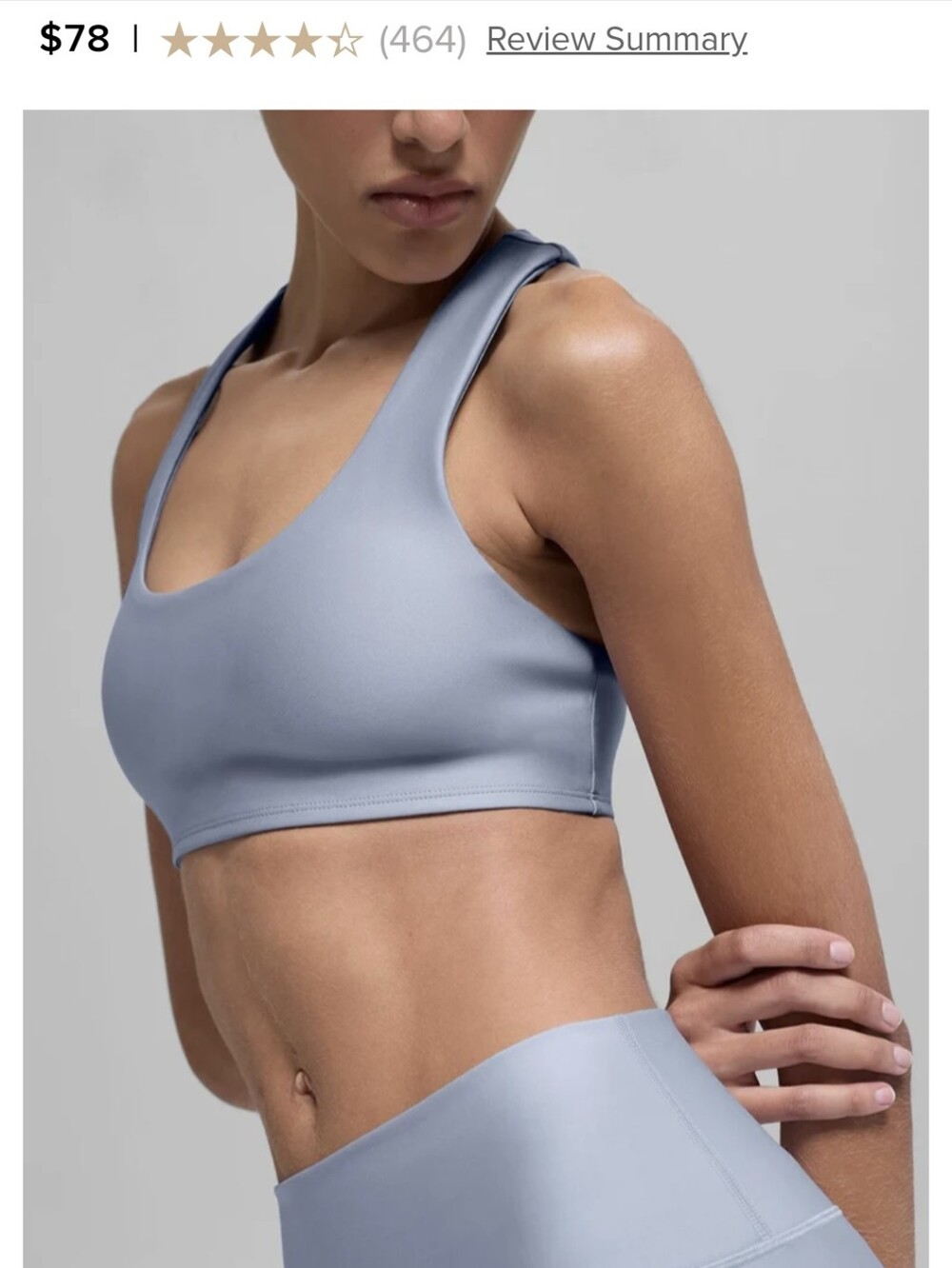 ALO Yoga Airlift Slate Gray Sports Bra and Leggings Set - Picture 10 of 10
